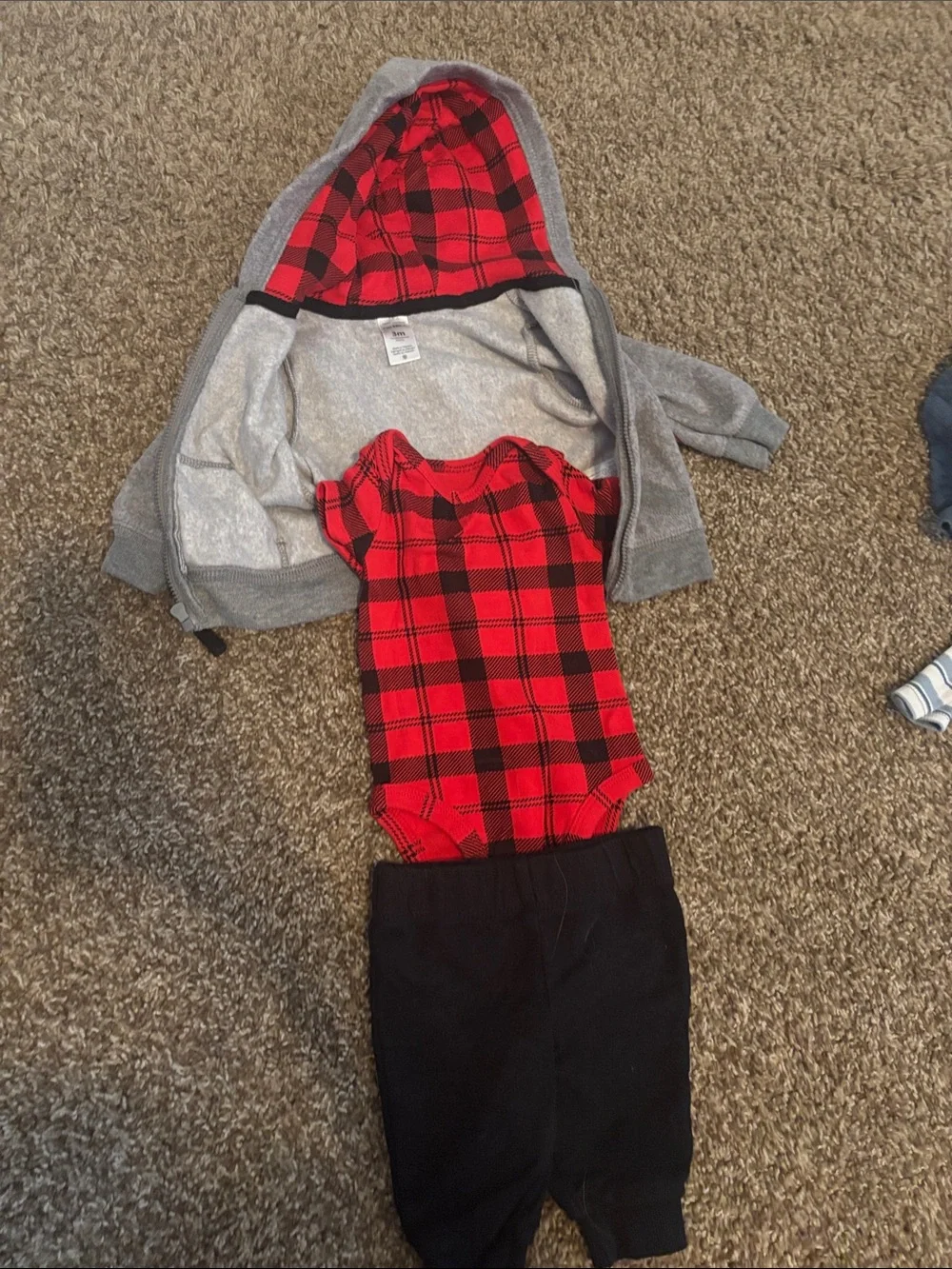 Baby Boys Hoodie & Pant Set - Rust, Navy, Gray, Blue - Picture 5 of 8